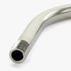 1/8ips Male Threaded 7in Long S Shape Bent Arm With 1/2 Inch Long Threads - Polished Nickel