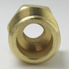 1/8ips Female X 1/2 NPT Male Threaded Hex Head Reducer - Unfinished Brass