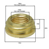 1/4ips. Female X 1/2ips. Male Thread Unfinished Brass Reducer with Shoulder