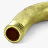 1/8ips Male Threaded 2-1/2in Long J Shape Unfinished Brass Bent Arm with 3/16 inch Long Threads