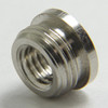 1/4-27 Female X 1/8ips. Male Thread Reducer with Shoulder - Polished Nickel Finish