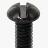 1/2in Long - 8/32 Thread Black Oxide Finish Steel Round Slotted Head Screw