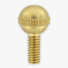 3/8in. Long 8/32 Thread Unfinished Brass Knurled Ball Head Screw