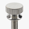 1/2in. Long - 8/32 Thread Polished Nickel Finish Knurled Battery Head Screw