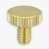 1/4in. Long 8/32 Thread Unfinished Brass Flat Knurled Head Screw