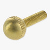 5/8in. Long 8/32 Thread Unfinished Brass Knurled Ball Head Screw