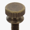 1/2in. Long - 8/32 Thread Antique Brass Finish Knurled Battery Head Screw