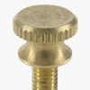 10/32 Thread - 3/8in Long - Knurled Battery Head Screw - Unfinished Brass