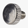 1/4in Long - 8/32 Thread Polished Nickel Finish Flat Knurled Head Screw