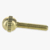 3/4in. Long 8/32 Thread Unfinished Brass Knurled Ball Head Screw