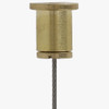 Unfinished Brass Ceiling Attachment for use with Cable Gripper