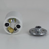 (Leviton 10035) Porcelain E-26 Medium Base Keyless Lamp Socket with Spring Center Contact 1/8ips