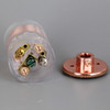 E-26 Polycarbonate Base Grounded Lamp Socket With Copper Plated 1/8ips Threaded Cap - Clear
