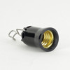 E12 Base Phenolic Candelabra Pin-Type Socket with Wire Hook