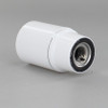 White Candelabra Base Phenolic Socket with 1/8ips. Female Cap