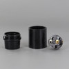 Black Candelabra Base Phenolic Socket with 1/8ips. Female Cap