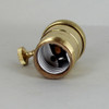 Polished Brass Finish  Uno Thread Turn Knob 3-Way Socket with 1/8ips. Bushing and Set Screw