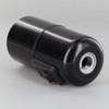 E26 Black Smooth Skirt Toggle Switch Lamp Holder with 1/8ips Threaded Cap