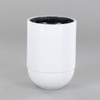 White E-26 Base Phenolic Socket with Smooth Shell and 1/8ips. Cap