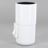 E26 White 3-Piece Smooth Toggle (On-Off) Switch Thermosetting Phenolic Rein Lamp Holder.  Grounded 1