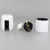 E26 White 3-Piece Smooth Toggle (On-Off) Switch Thermosetting Phenolic Rein Lamp Holder.  Grounded 1