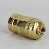 POLISHED BRASS TALL KEYLESS LAMP SOCKET 1/8ips Female Threaded