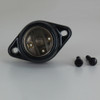 BLACK GLAZED E-26 SIGN SOCKET WITH SCREW TERMINAL WIRE CONNECTIONS