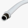 1/4ips Male Threaded Up Arm with 1/2in long male thread and beaded on both ends - White Finish