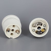 100 Year Anniversary White Porcelain Antique Reproduction Keyless Lamp Socket with 1/8ips. Cap