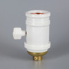 100 Year Anniversary White Porcelain Antique Reproduction Lamp Socket with 1/8ips. Cap