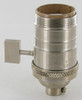 Satin Nickel Finish E-26 Uno Threaded Single Turn Antique Style Paddle Turn Knob Socket