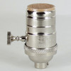 3-Way Rotary Turn Knob E-26 Socket with 1/8ips. Female Cap and Set Screw - Polished Nickel Finish