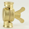 1/8ips Threaded Butterfly Key Swivel With Teeth - Unfinished Brass