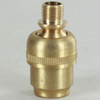 1/8ips Threaded Knurled Bullet Swivel - Unfinished Brass