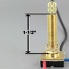 1-1/2in Shank Two-circuit Four-position 3-Way Rotary Switch - Brass Plated