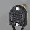 1-1/8in Shank Push Button On/Off Switch - Brass Plated