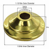 1-3/4in. Polished Brass Finish Spun Vase Cap