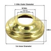1in. Polished Brass Finish Spun Vase Cap