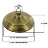 3-1/2in. Antique Brass Finish Spun Vase Cap