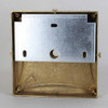 5in Screw less Face Mount Decora Square Canopy/Backplate - Unfinished Brass