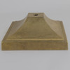 Cast Brass Square Canopy/ Backplate  with 1/8ips Slip Center Hole