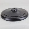 6in. Recessed Bottom Black Wooden Vase Cap with 1/8ips. Slip Hole