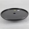 6in. Recessed Bottom Black Wooden Vase Cap with 1/8ips. Slip Hole