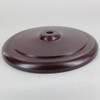 7-1/2in. Flat Bottom Mahogany Wooden Vase Cap with 1/8ips. Slip Hole