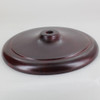 6-1/2in. Recessed Bottom Mahogany Wooden Vase Cap with 1/8ips. Slip Hole