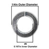 1/4in Diameter - #8 Split Steel Lock Washer - Zinc Plated