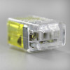 Yellow 2 Pole Push In Wire Connector For use with solid and flexible/stranded wire.