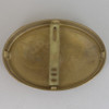 5in Screw less Face Mount Cast Brass Oval Backplate/Canopy - Unfinished Brass