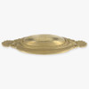 Shell Design Cast Brass Backplate with No Hole