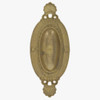 Shell Design Cast Brass Backplate with No Hole